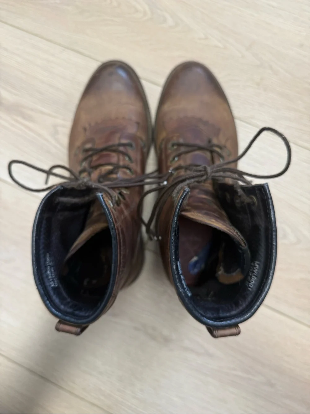 Twisted X Mens Brown Leather Kiltie Boots Lace Up Boots MWL0001 Size 10.5 EE